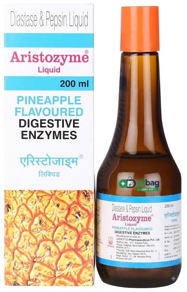 Aristozyme Diastase & Pepsin Liquid | For Digestive Care & Stomach Care | Flavour Pineapple